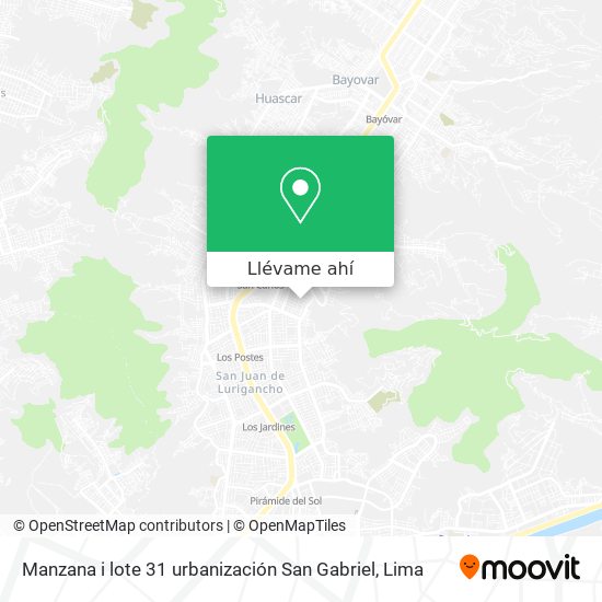 Mapa de Manzana i  lote 31  urbanización San Gabriel