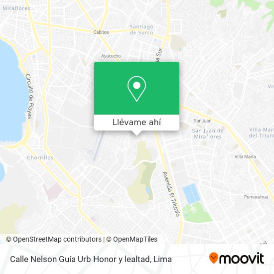 Mapa de Calle Nelson Guía  Urb  Honor y lealtad