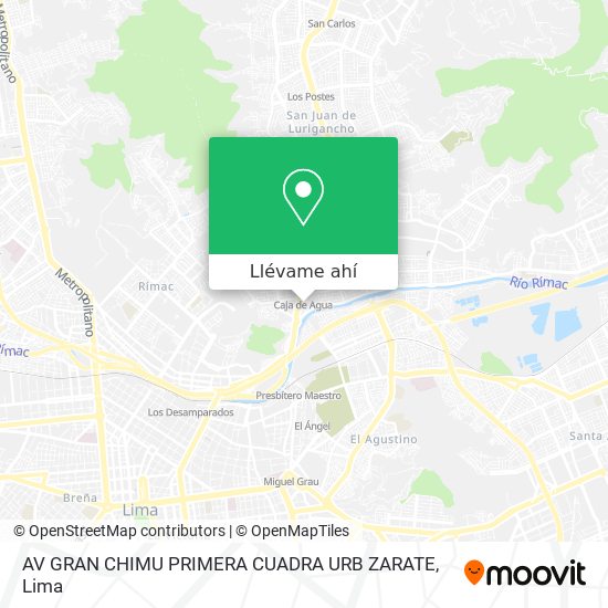 Mapa de AV  GRAN CHIMU PRIMERA CUADRA   URB  ZARATE