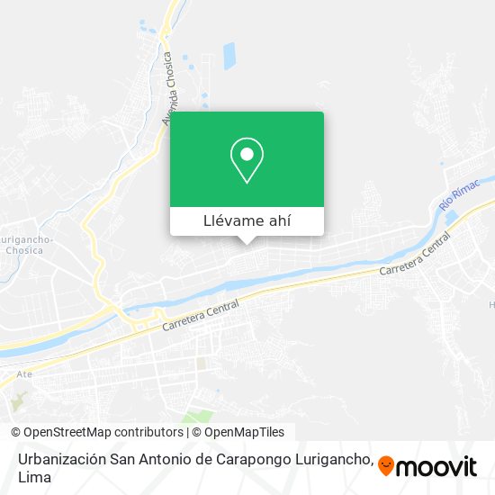Mapa de Urbanización San Antonio de Carapongo Lurigancho
