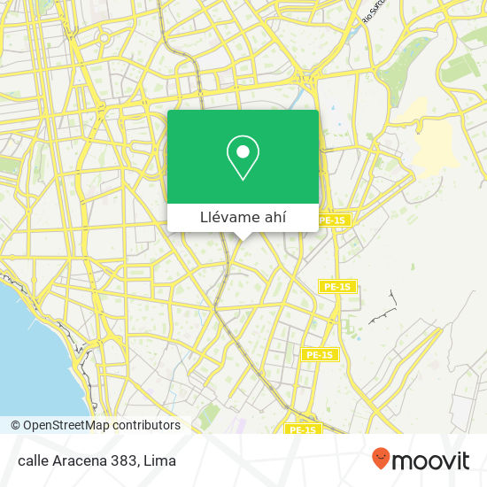 Mapa de calle Aracena 383
