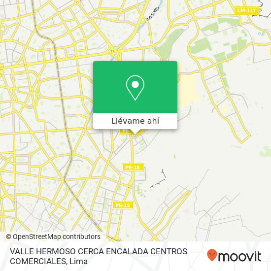 Mapa de VALLE HERMOSO CERCA ENCALADA CENTROS COMERCIALES