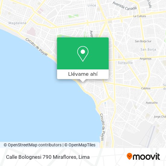Mapa de Calle Bolognesi 790 Miraflores