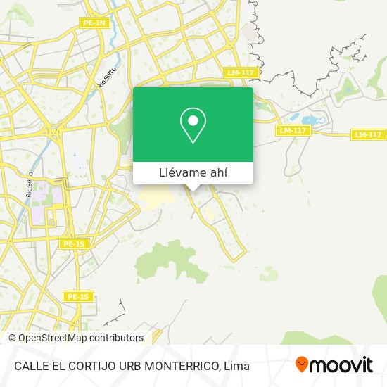 Mapa de CALLE EL CORTIJO URB MONTERRICO