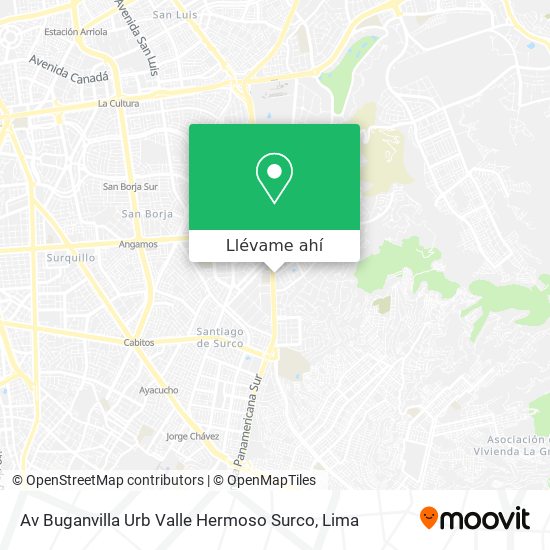 Mapa de Av  Buganvilla Urb  Valle  Hermoso Surco