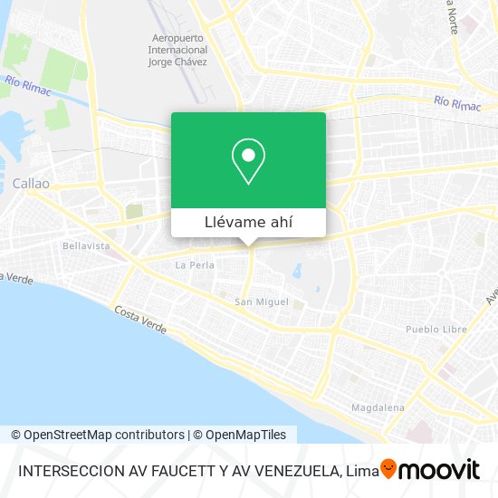 Mapa de INTERSECCION AV  FAUCETT Y AV  VENEZUELA