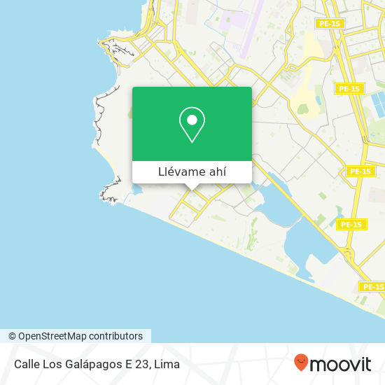 Mapa de Calle Los Galápagos E   23