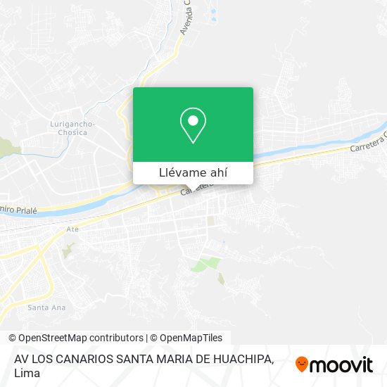 Mapa de AV  LOS CANARIOS     SANTA MARIA DE HUACHIPA