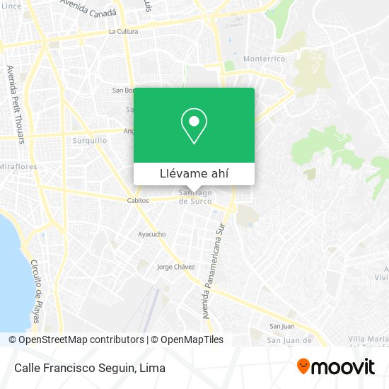 Mapa de Calle Francisco Seguin