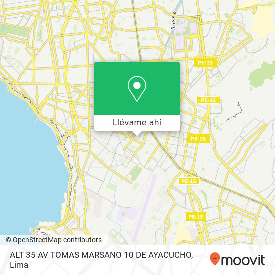 Mapa de ALT  35 AV  TOMAS MARSANO   10 DE AYACUCHO