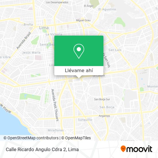 Mapa de Calle Ricardo  Angulo Cdra  2
