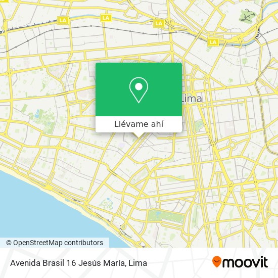 Mapa de Avenida Brasil 16  Jesús María