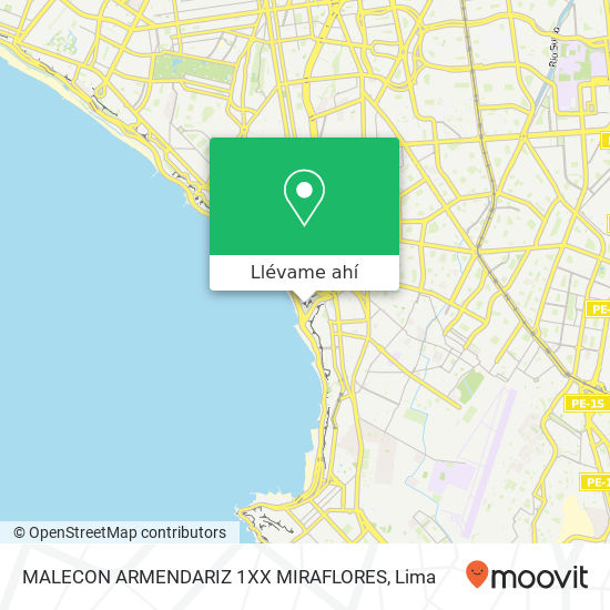 Mapa de MALECON ARMENDARIZ 1XX MIRAFLORES