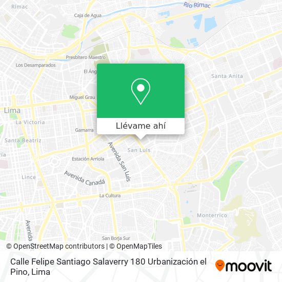 Mapa de Calle Felipe Santiago Salaverry 180 Urbanización el Pino
