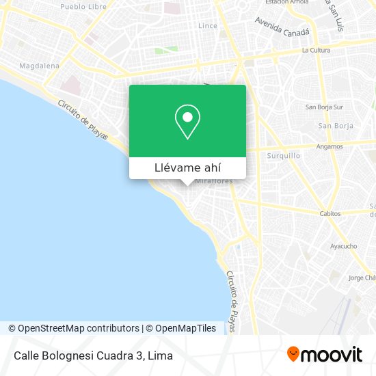 Mapa de Calle Bolognesi Cuadra 3