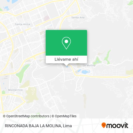 Mapa de RINCONADA BAJA  LA MOLINA