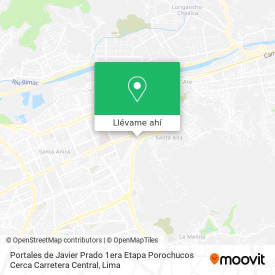 Mapa de Portales de Javier Prado 1era Etapa   Porochucos   Cerca Carretera Central