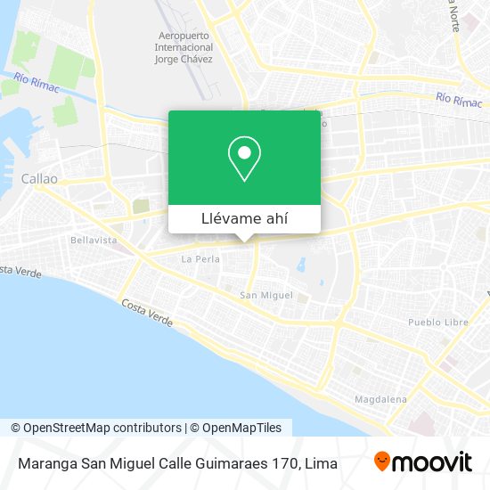Mapa de Maranga   San Miguel  Calle  Guimaraes 170