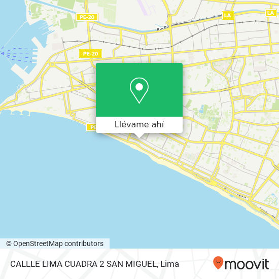 Mapa de CALLLE LIMA  CUADRA 2  SAN MIGUEL