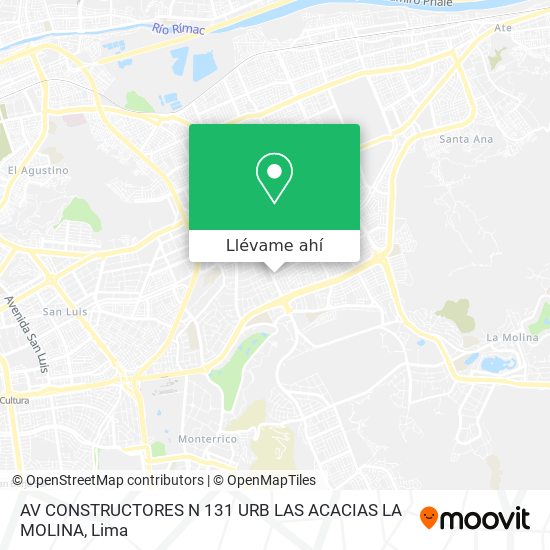 Mapa de AV  CONSTRUCTORES N 131  URB  LAS ACACIAS  LA MOLINA