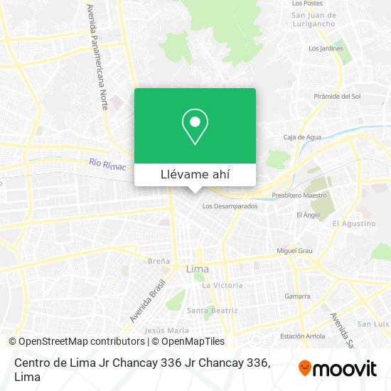 Mapa de Centro de Lima  Jr Chancay 336 Jr Chancay 336