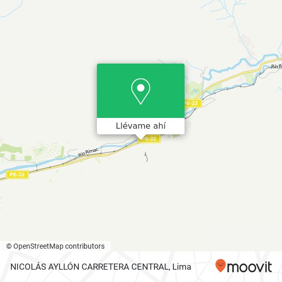 Mapa de NICOLÁS AYLLÓN   CARRETERA CENTRAL