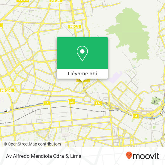 Mapa de Av  Alfredo Mendiola Cdra  5