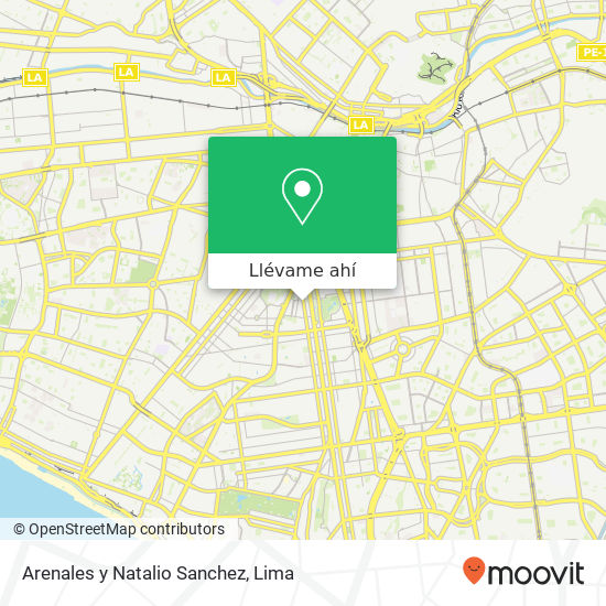 Mapa de Arenales y Natalio Sanchez