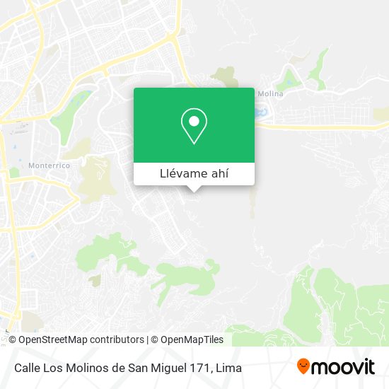 Mapa de Calle Los Molinos de San Miguel 171