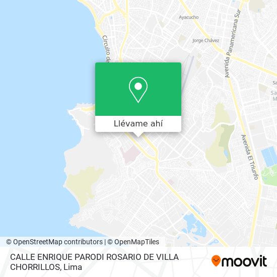 Mapa de CALLE ENRIQUE PARODI ROSARIO DE VILLA CHORRILLOS