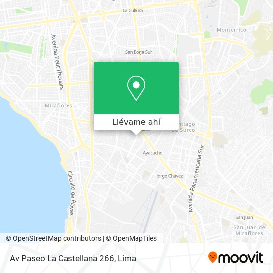 Mapa de Av  Paseo La Castellana 266