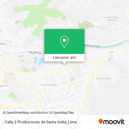 Mapa de Calle 2 Productores de Santa Anita