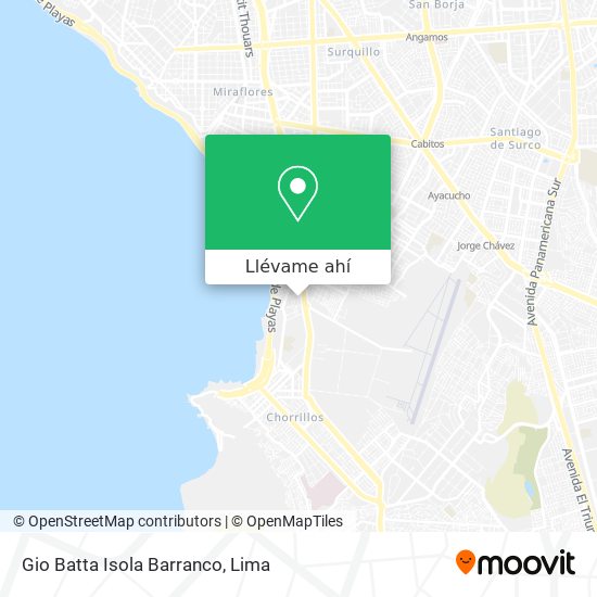 Mapa de Gio Batta Isola  Barranco