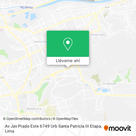 Mapa de Av  Jav  Prado Este 6749 Urb Santa Patricia III Etapa