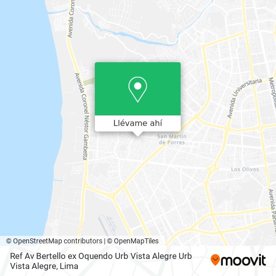 Mapa de Ref  Av  Bertello ex Oquendo  Urb  Vista Alegre  Urb  Vista Alegre