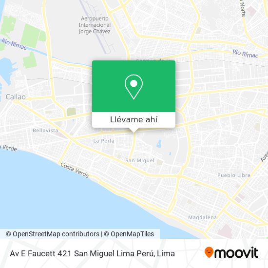 Mapa de Av  E  Faucett 421  San Miguel  Lima  Perú