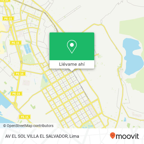 Mapa de AV  EL SOL  VILLA EL SALVADOR