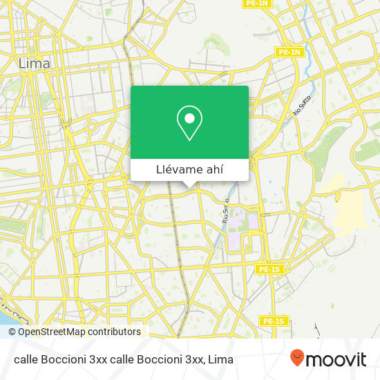 Mapa de calle Boccioni 3xx calle Boccioni 3xx