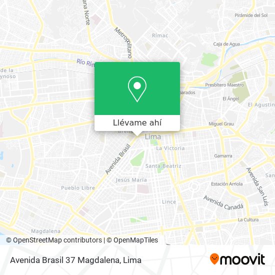 Mapa de Avenida Brasil 37  Magdalena