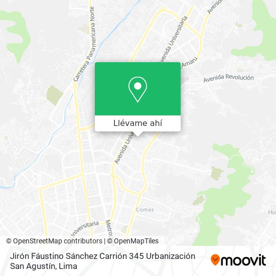 Mapa de Jirón Fáustino Sánchez Carrión 345 Urbanización San Agustín