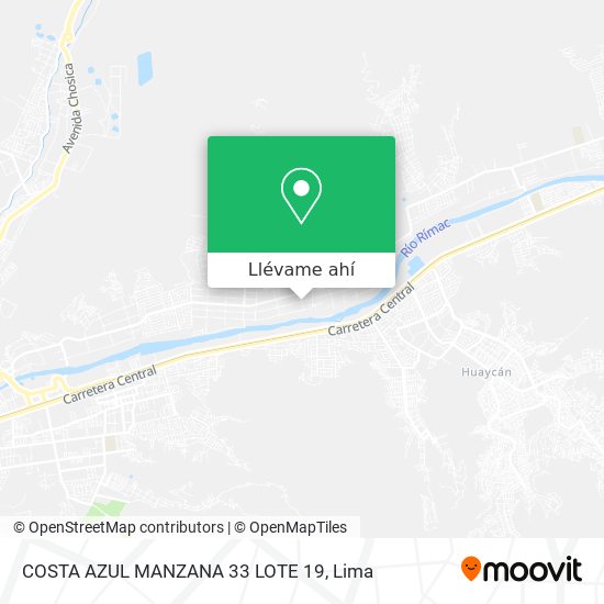 Mapa de COSTA AZUL MANZANA 33 LOTE 19