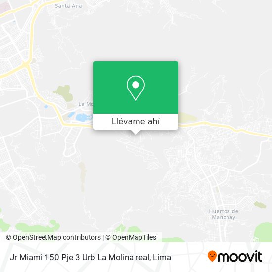 Mapa de Jr  Miami 150 Pje  3 Urb  La Molina real