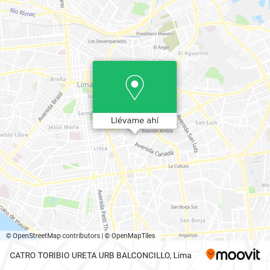 Mapa de CATRO TORIBIO URETA URB  BALCONCILLO