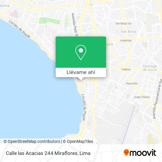Mapa de Calle las Acacias 244 Miraflores