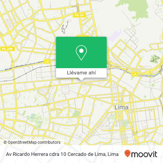 Mapa de Av  Ricardo Herrera  cdra  10  Cercado de Lima