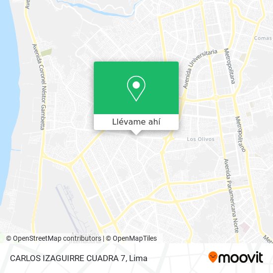 Mapa de CARLOS IZAGUIRRE CUADRA 7