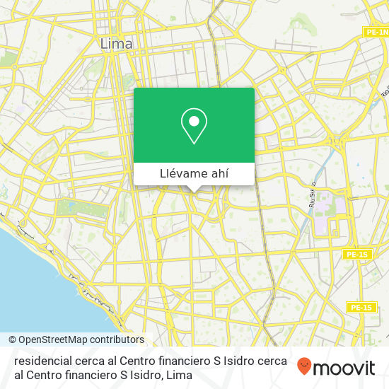 Mapa de residencial  cerca al Centro financiero S Isidro cerca al Centro financiero S Isidro