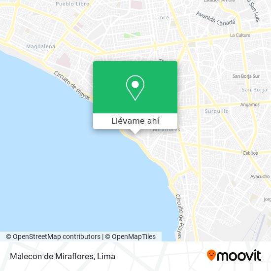 Mapa de Malecon de Miraflores