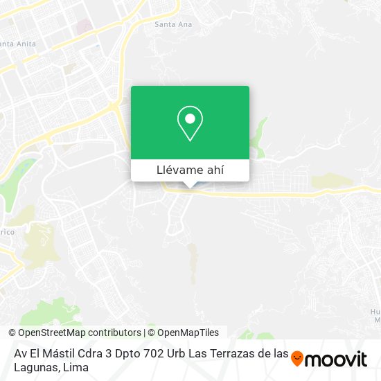 Mapa de Av  El Mástil Cdra  3 Dpto  702  Urb  Las Terrazas de las Lagunas