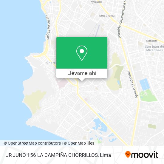 Mapa de JR  JUNO 156 LA CAMPIÑA CHORRILLOS
